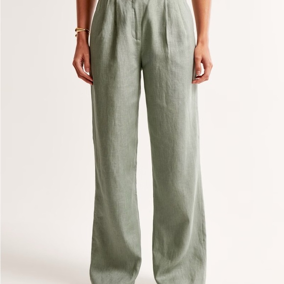 Abercrombie & Fitch Pants - Abercrombie & Fitch High Rise Linen Trousers